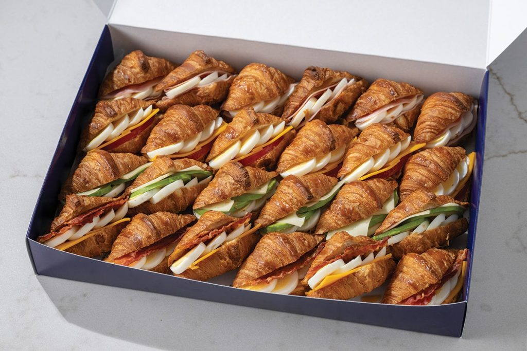 Mini croissant sandwich catering box