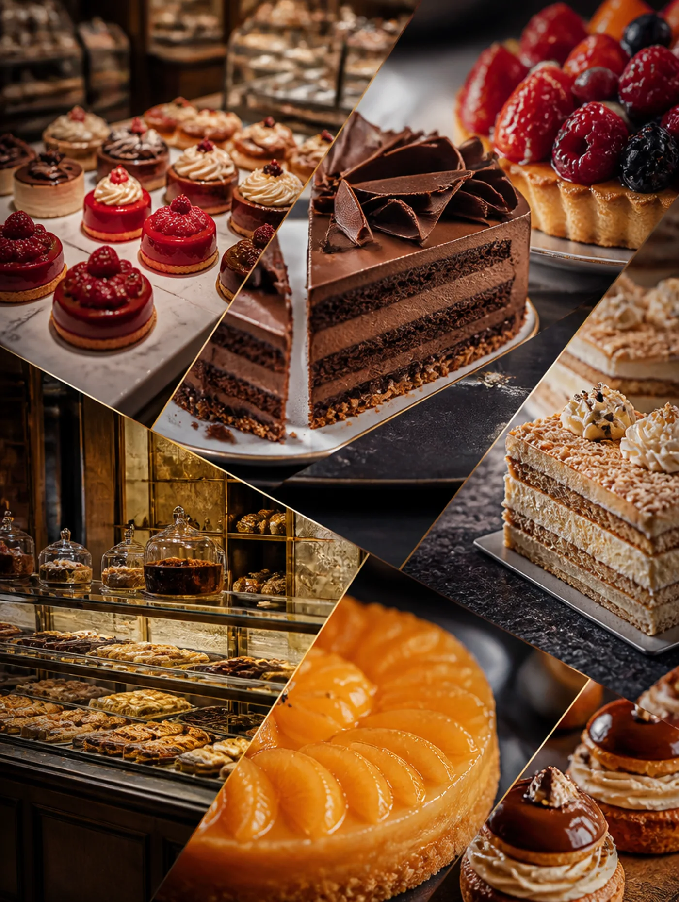 Handcrafted layer cake decorated by hand